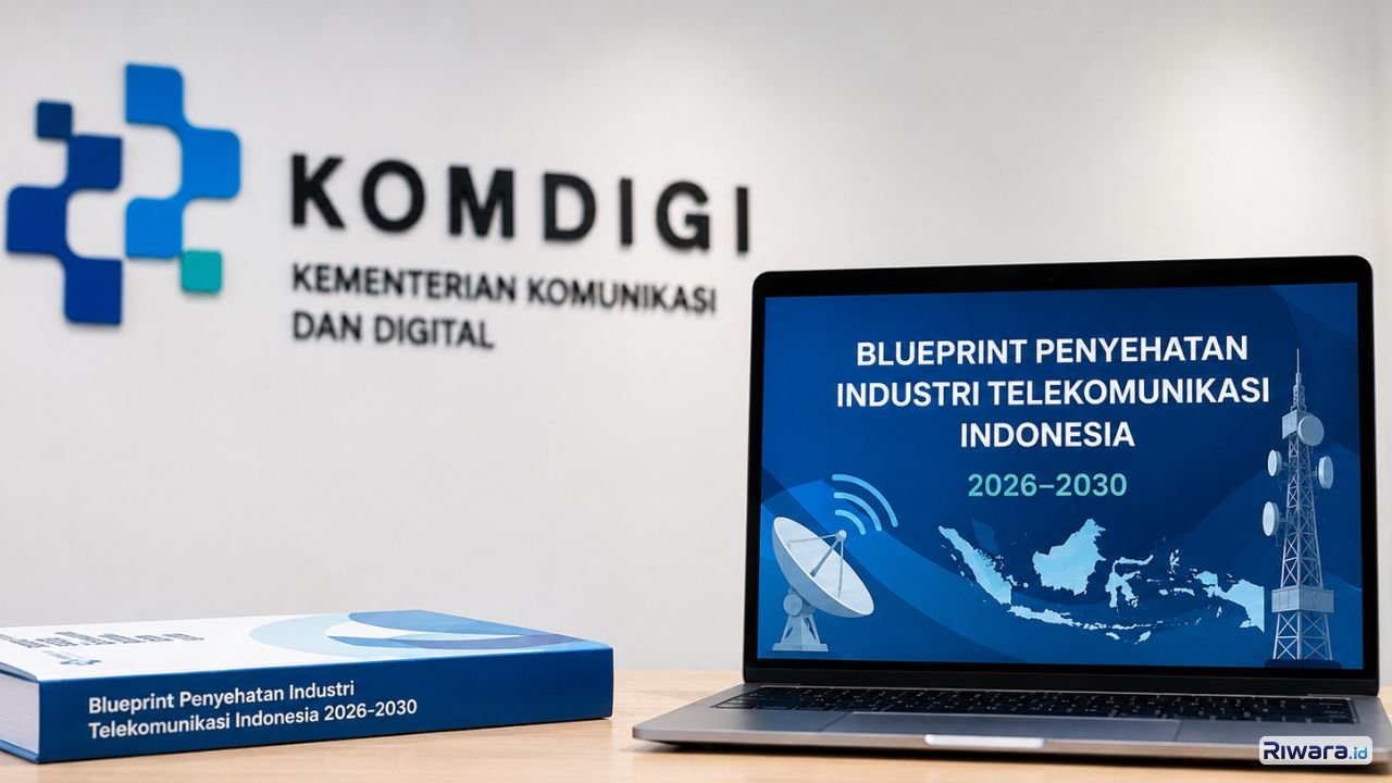 Ilustrasi dokumen blueprint penyehatan industri telekomunikasi Indonesia di kantor Kementerian Komunikasi dan Digital Komdigi Pemerintah disebut tengah menyiapkan sistem pengawasan kualitas internet nasional yang lebih ketat dan terukur